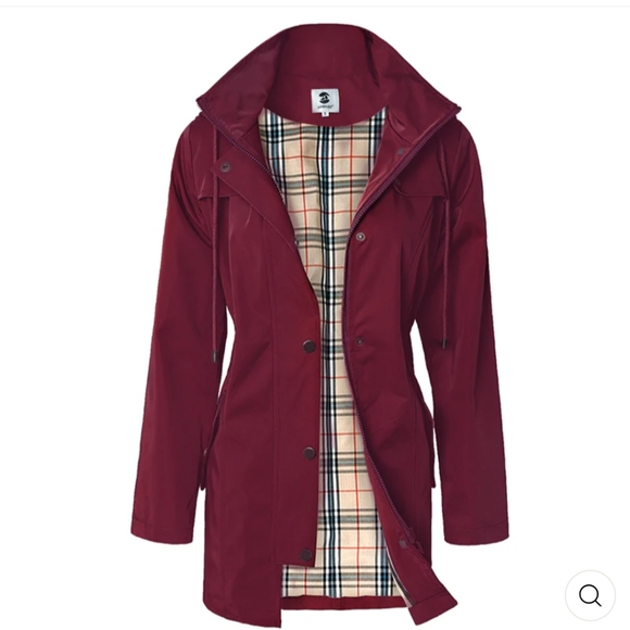 Burgundy Raincoat/Windbreaker Size 2XL - Picture 8 of 9